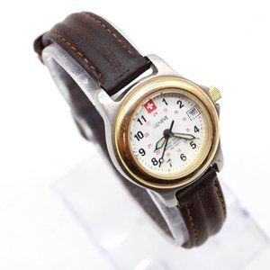 GENEVE Swiss Made Watch Womens Gold Tone Stainless Steel Classic White Dial rare